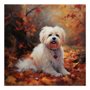 Póster Malti Tzu se inspira en las hojas de otoño