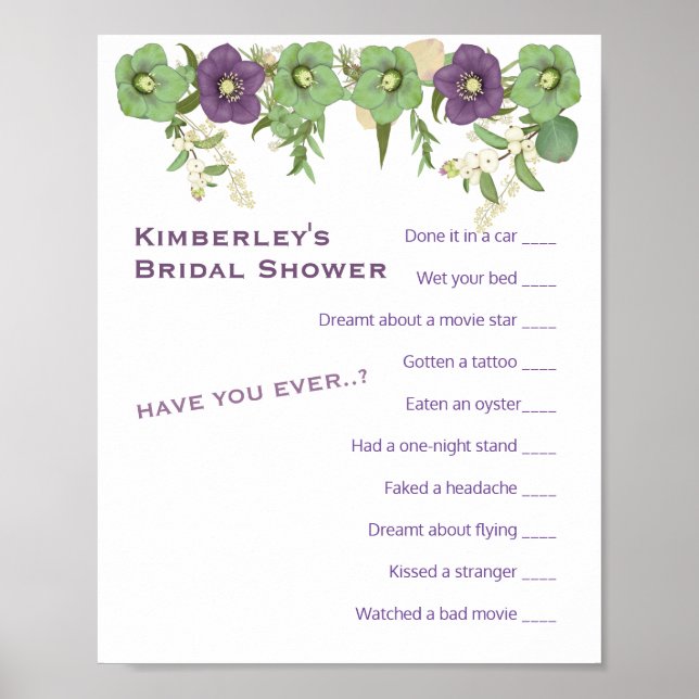 Póster Malva Boho Floral ✨ Juego Más Divertido Más Extrañ (Frente)