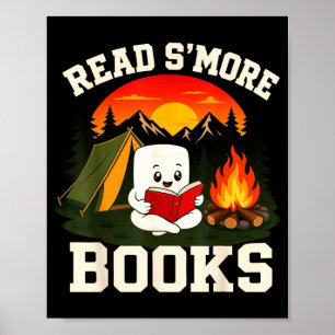 Póster Malvavisco de S'mores leyendo hoguera