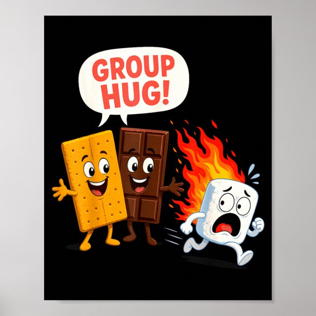 Póster Malvavisco divertido de s'mores  (Frente)