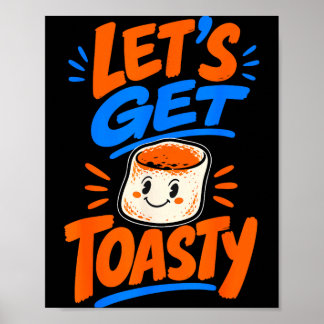 Póster Malvavisco tostado en hoguera s'mores