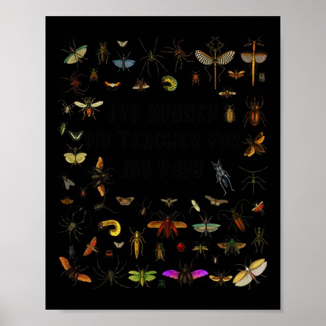 Póster Malversó A Mi Profesor 100 Días De Niños Escolares (Frente)