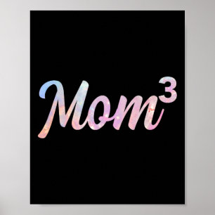 Póster Mamá3 Madre De 3 Madre De Tres Hijos Mamá Madres D
