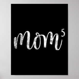 Póster Mamá5 Mamá De 5 Madre De Cinco Hijos Mamá Regala M