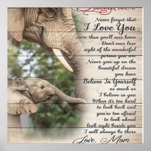 Póster Mamá A Mi Hija, Regalo De Cumpleaños Chica