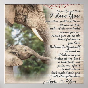 Póster Mamá A Mi Hija, Regalo De Cumpleaños Chica