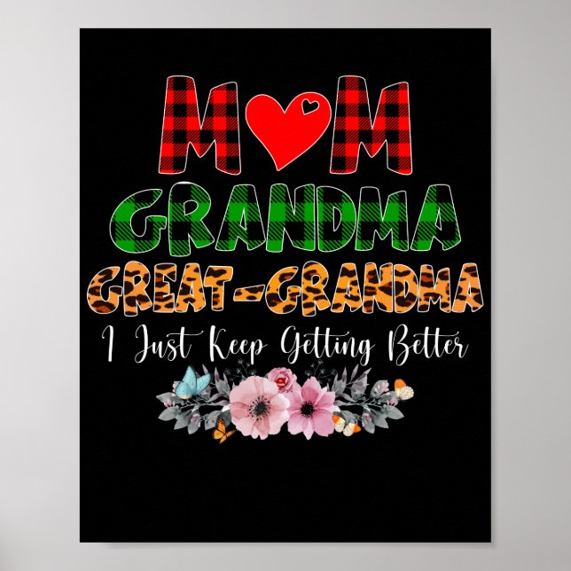 Póster Mamá Abuela Grande se vuelve mejor adorada (Frente)