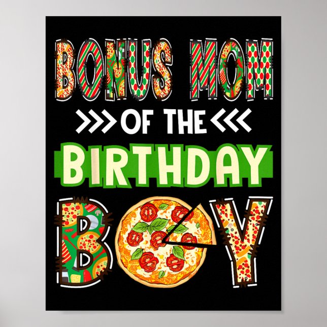 Póster Mamá adicional del chico cumpleañero amante de la  (Frente)