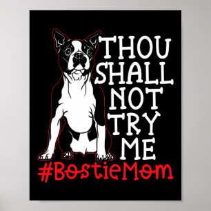Póster Mamá adoró a los perros de Boston Terrier Lover