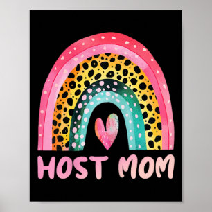 Póster Mamá anfitriona Rainbow Mother's Day Love Cute Fun