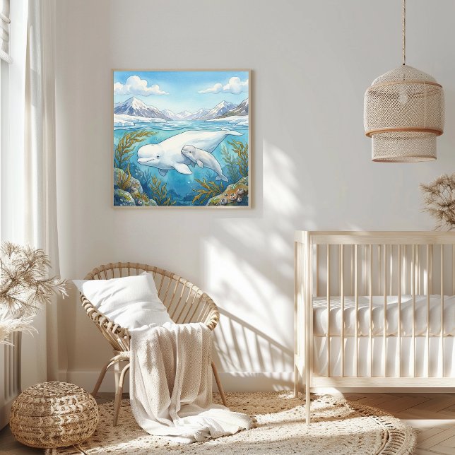 Póster Mamá Ballena Beluga y Guardería de Crías (Subido por el creador)