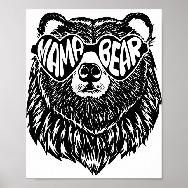 Póster Mama Bear Png JPG Pdf Files, Mama Baby Bear (Frente)