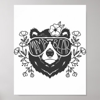 Póster Mama Bear Png JPG Pdf Files, Mama Baby Bear