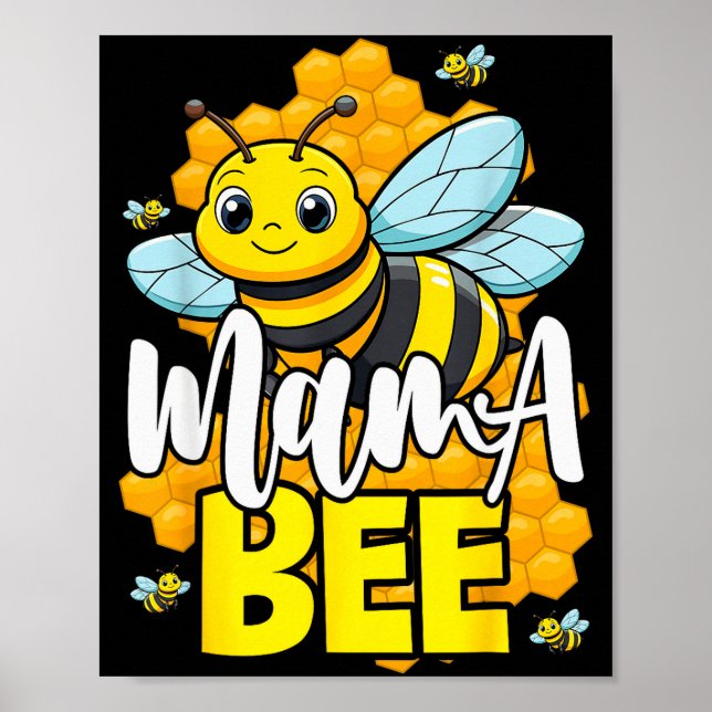 Póster Mama Bee Family Bee First Bee Day Outfits  (Frente)