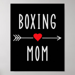 Póster Mamá Boxeadora Divertida Boxeo Femenino Mma Muay T