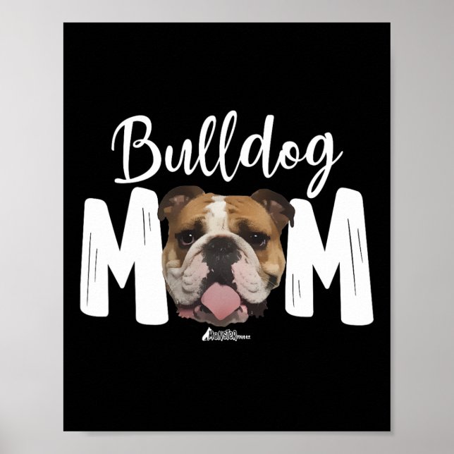 Póster Mamá Bulldog inglesa top (Frente)