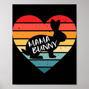 Póster Mama Bunny Mamá Disfraz De Pascua Familiar A juego