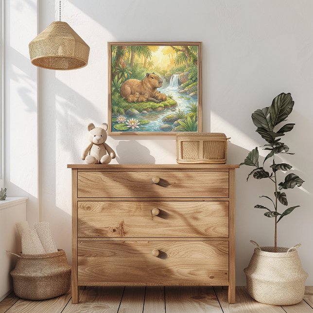 Póster Mama Capybara and Babies Nursery (Subido por el creador)