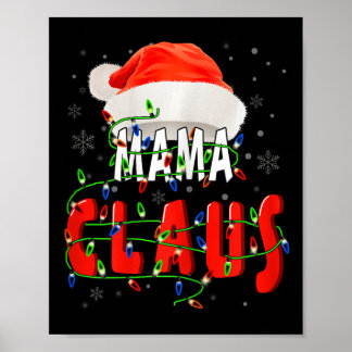 Póster Mama Claus Navidades Pajama Family Matando Navidad