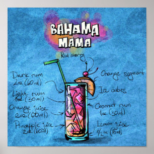 Póster Mamá Cocktail Poster de Bahama