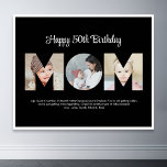Póster Mamá Collage de fotos cortó el cumpleaños del día<br><div class="desc">Celebra los momentos especiales con tu madre con este diseño de Collage de fotos de mamá. Este diseño de personalizable es perfecto para crear un regalo personalizado y sincero para la celebración del Día de la Madre y el Cumpleaños. Dibujar un hermoso collage con la palabra MOM, con momentos apreciados,...</div>