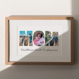 Póster Mamá Collage de fotos Poster