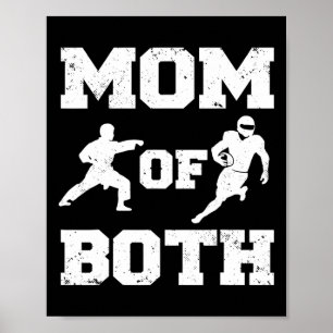 Póster Mamá De Ambos Graciosos Futbolistas Karate Mamá