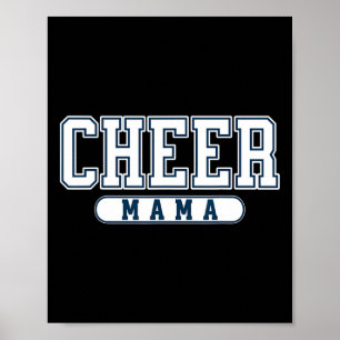 Póster Mamá de animadoras divertida animando al equipo de