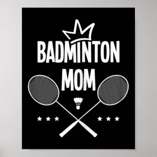 Póster Mamá de bádminton Jugador de bádminton Volante Dep