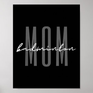 Póster Mamá de bádminton Mamá de bádminton Mamá de birdie