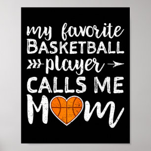 Póster Mamá de baloncesto, mi jugador favorito de balonce
