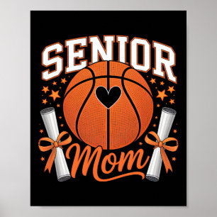 Póster Mamá de baloncesto senior 2026 Divertida mamá de b