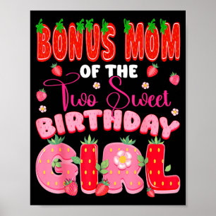 Póster Mamá de bonus de las dos dulces cumpleañeras de 2