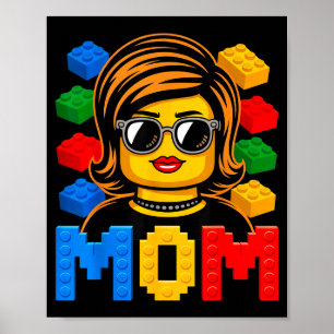 Póster Mamá de familia maestro constructor construyendo l