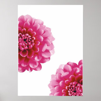 Póster mamá de flores rosadas
