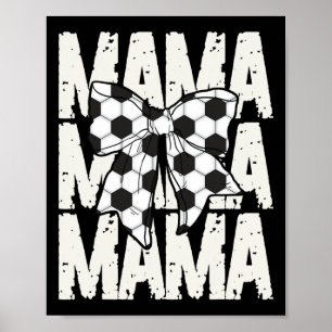 Póster Mamá de fútbol Coquette Lazo Deportes Mamá Lindo F