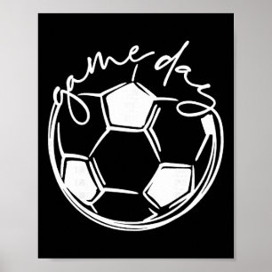 Póster Mamá de fútbol de día de juego deportivo