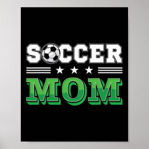 Póster Mamá de fútbol Madre Familia Cumpleaños Equipo Par