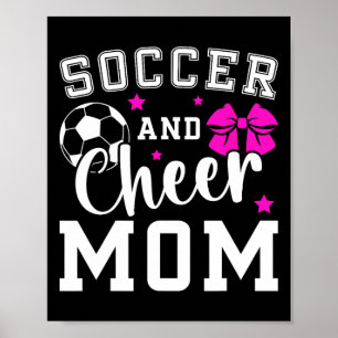 Póster Mamá de fútbol y porrista Orgullosa porrista y mam
