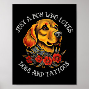 Póster Mamá De Golden Retriever Que Ama Los Perros Y Los