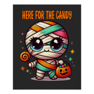 Póster Mamá De Halloween Aquí Para El Velo