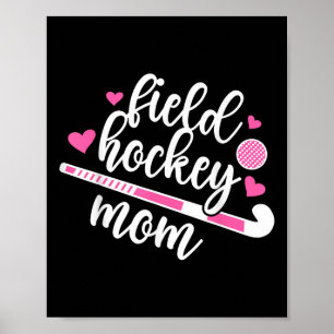 Póster Mamá de Hockey sobre Césped Jugadora de Hockey sob