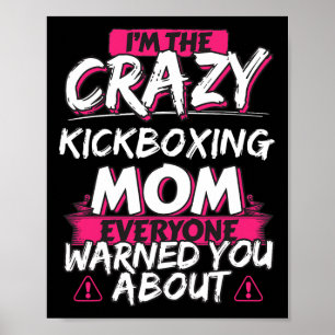 Póster Mamá de Kickboxing Loca Regalo de Pasatiempo Diver