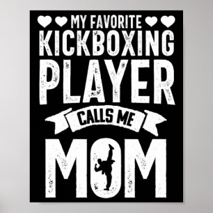 Póster Mamá de kickboxing mamá divertido artes marciales