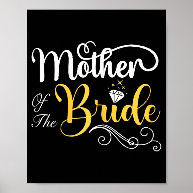 Póster Mamá De La Ducha De La Boda De Novia (Frente)