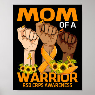 Póster Mamá De La Mano De Un Guerrero RSD Concienciar A S