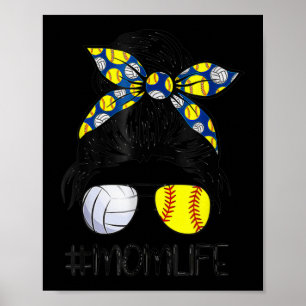 Póster Mamá de la vida voleibol de voleibol de voleibol d