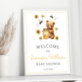 Póster Mamá de miel para abeja Baby Shower Signo de bienv