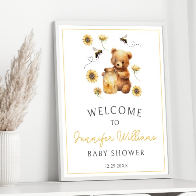 Póster Mamá de miel para abeja Baby Shower Signo de bienv (Subido por el creador)
