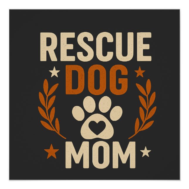 Póster Mamá de perro rescatado (Anverso)